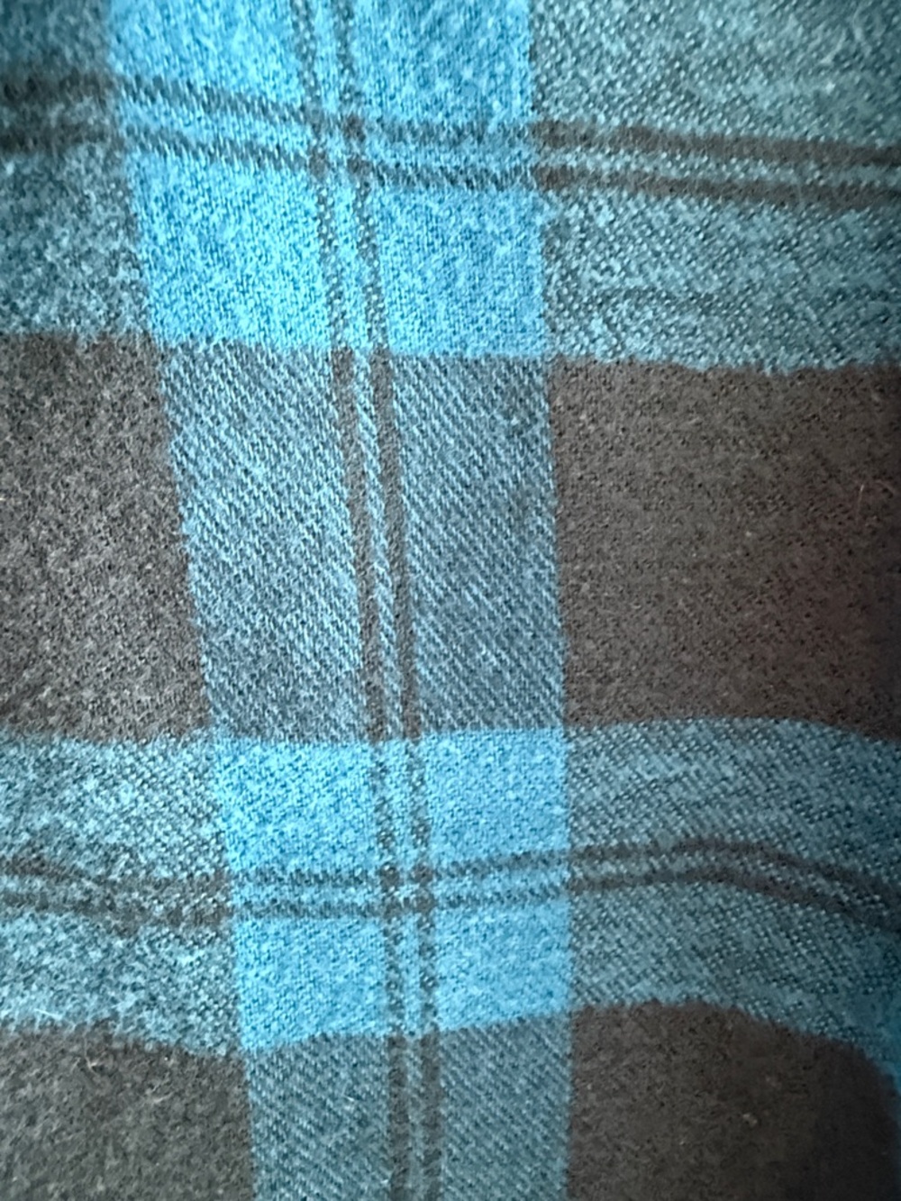 L.L. Bean Blue and Gray Plaid Hooded Button-Down Shirt - Kids - Picture 7 of 7